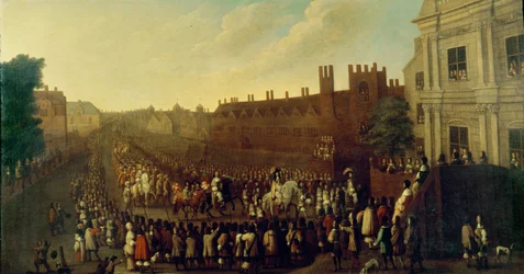 The Restoration of Charles II (1630-85) at Whitehall on 29 May 1660, c.1660